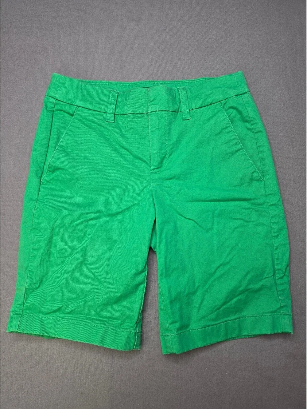J.Crew Womens Size 00 Green Chino Bermuda Shorts 9